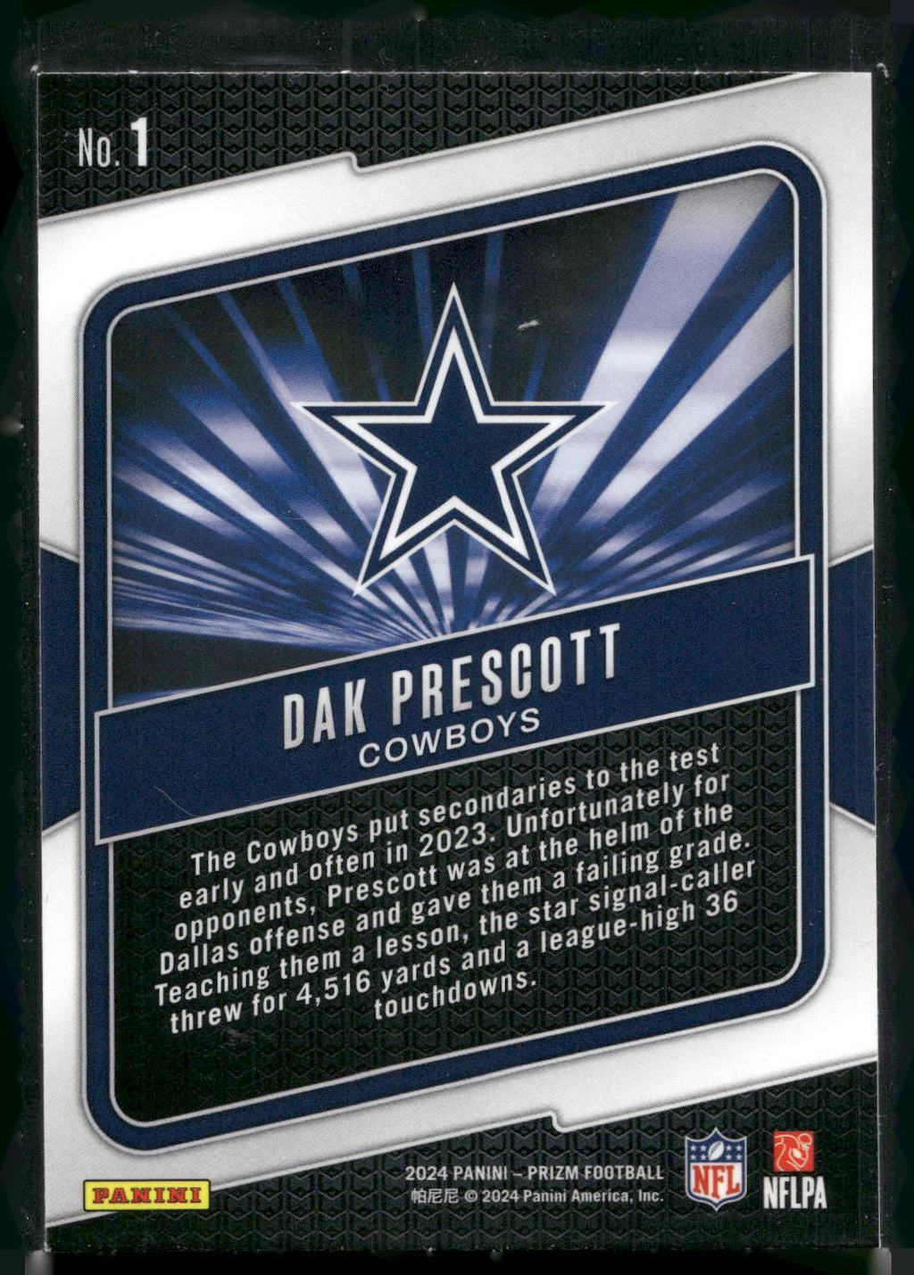 2024 Panini Prizm #1 Dak Prescott Hype