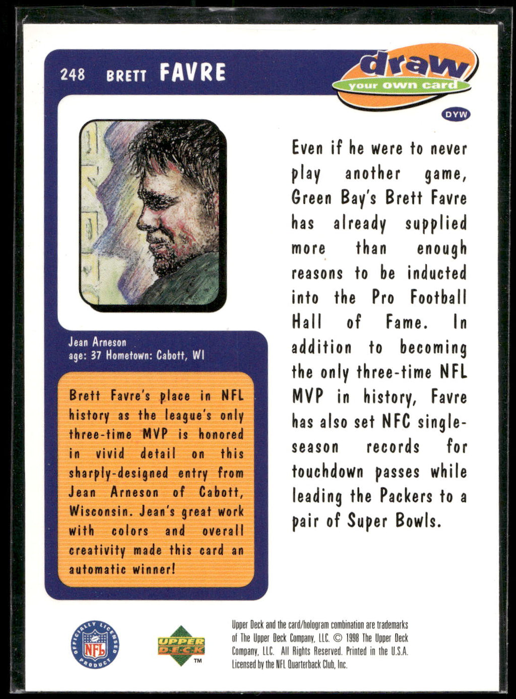 1998 UD Choice #248 Brett Favre