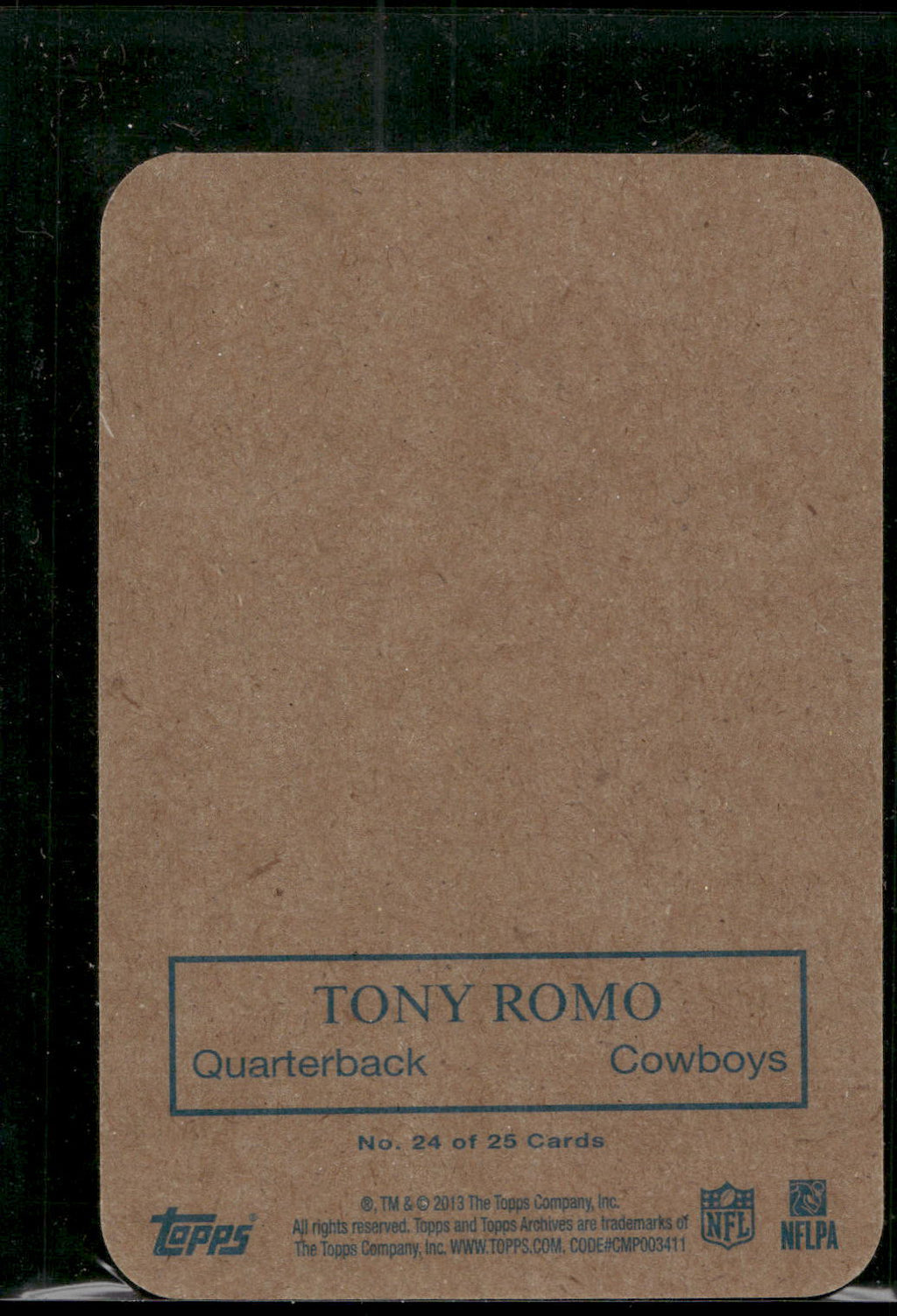 2013 Topps Archives #24 Tony Romo 1970 Glossy