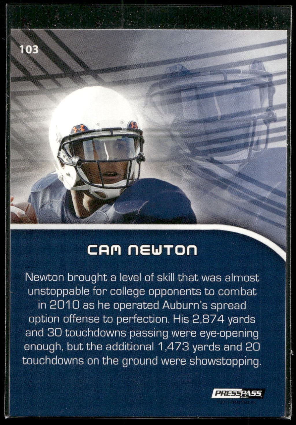 2011 Press Pass #103 Cam Newton