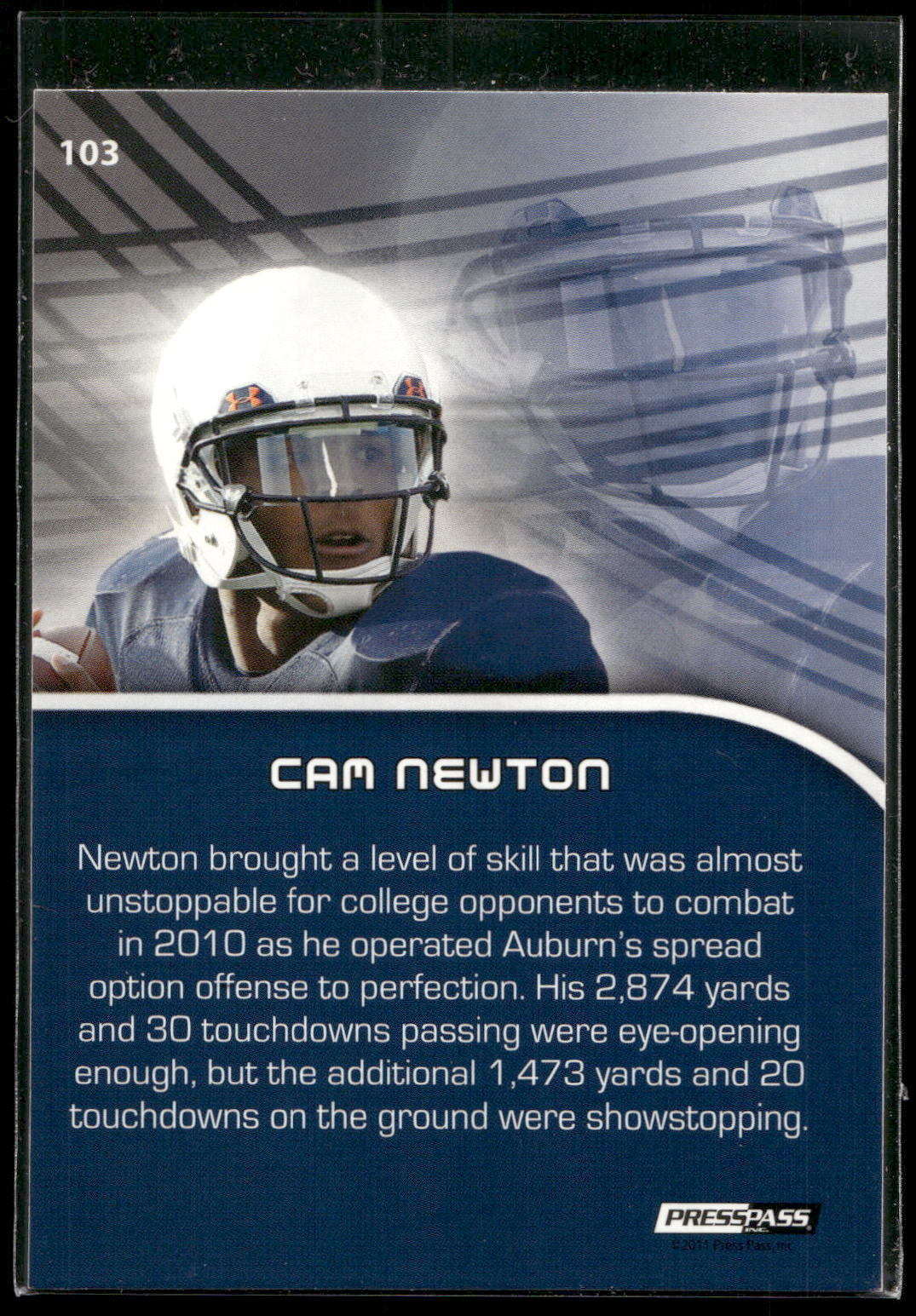 2011 Press Pass #103 Cam Newton
