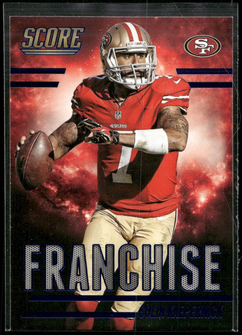 2014 Score #F9 Colin Kaepernick Franchise Blue