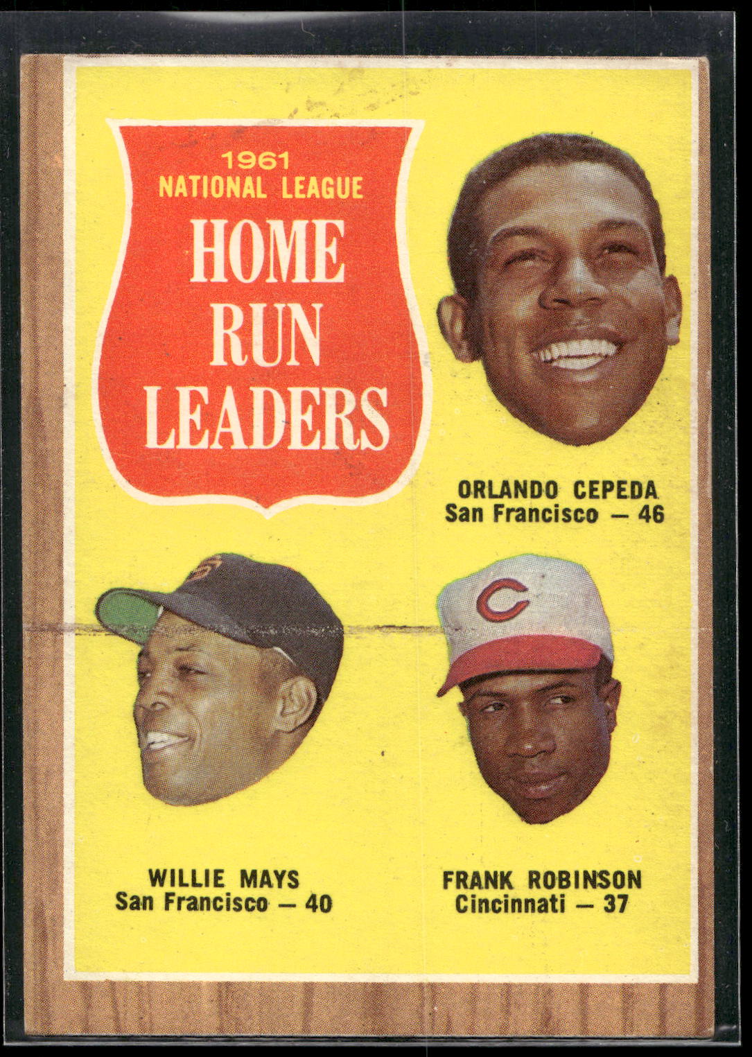 1962 Topps #54 Orlando Cepeda / Willie Mays / Frank Robinson)