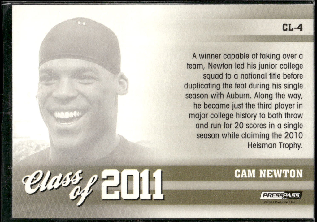 2011 Press Pass #CL-4 Cam Newton Class of 2011