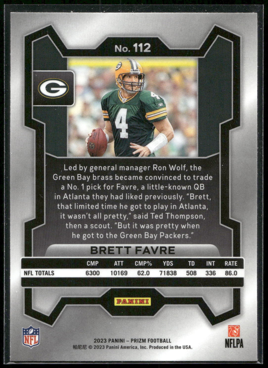 2023 Panini Prizm #112 Brett Favre