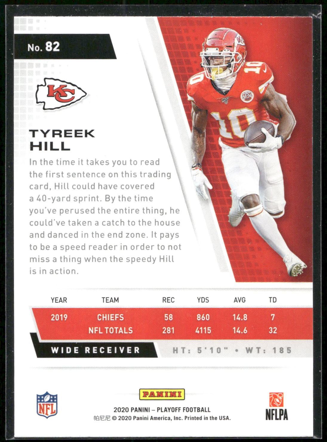 2020 Panini Playoff #82 Tyreek Hill