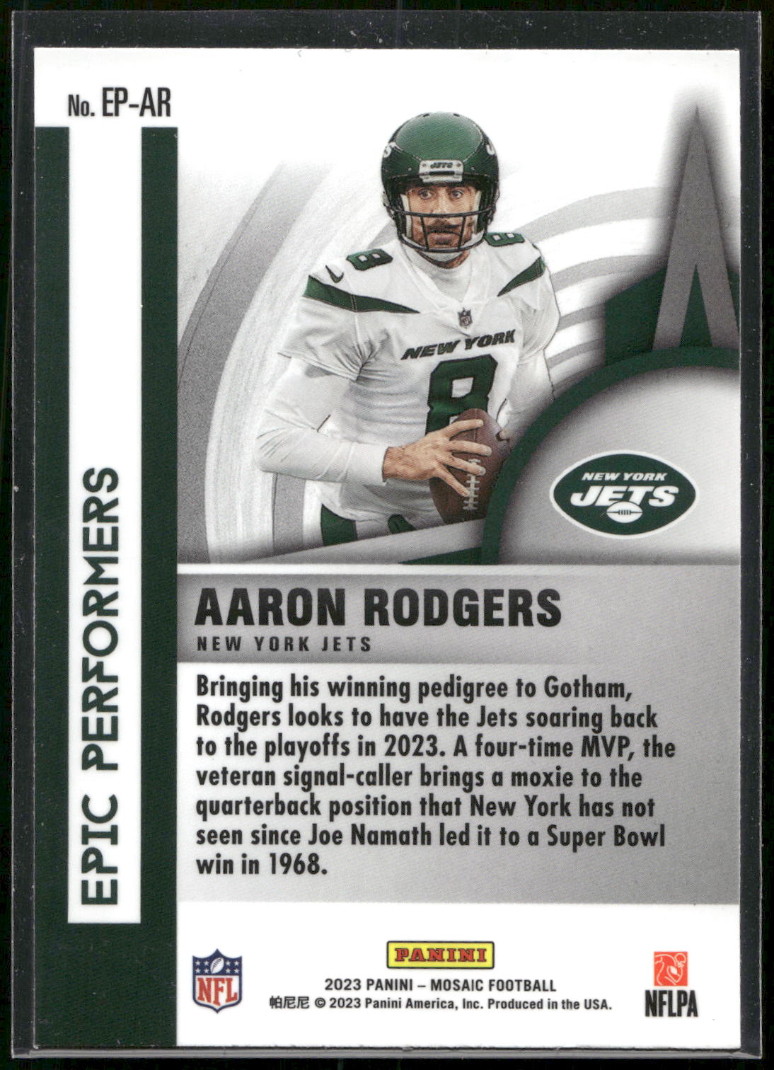 2023 Panini Mosaic #EP-AR Aaron Rodgers Epic Performers