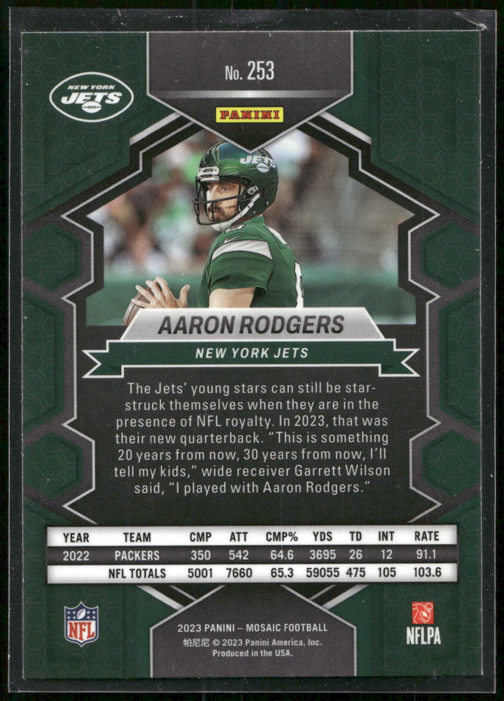 2023 Panini Mosaic #253 Aaron Rodgers