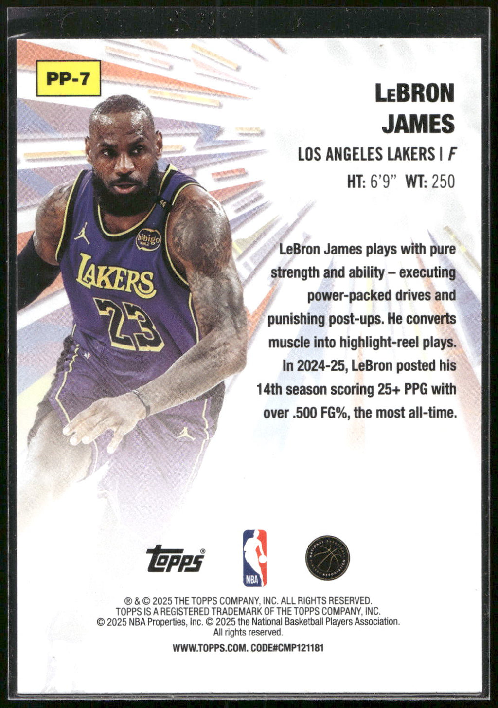 2025-26 Topps #PP-7 LeBron James Power Players