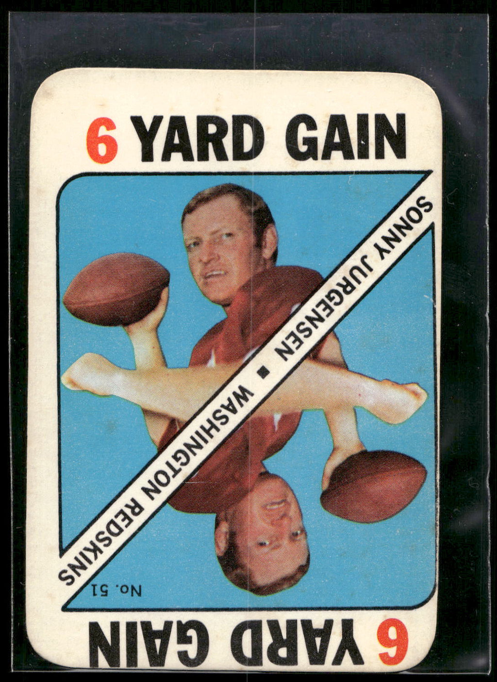 1971 Topps #51 Sonny Jurgensen Game Inserts