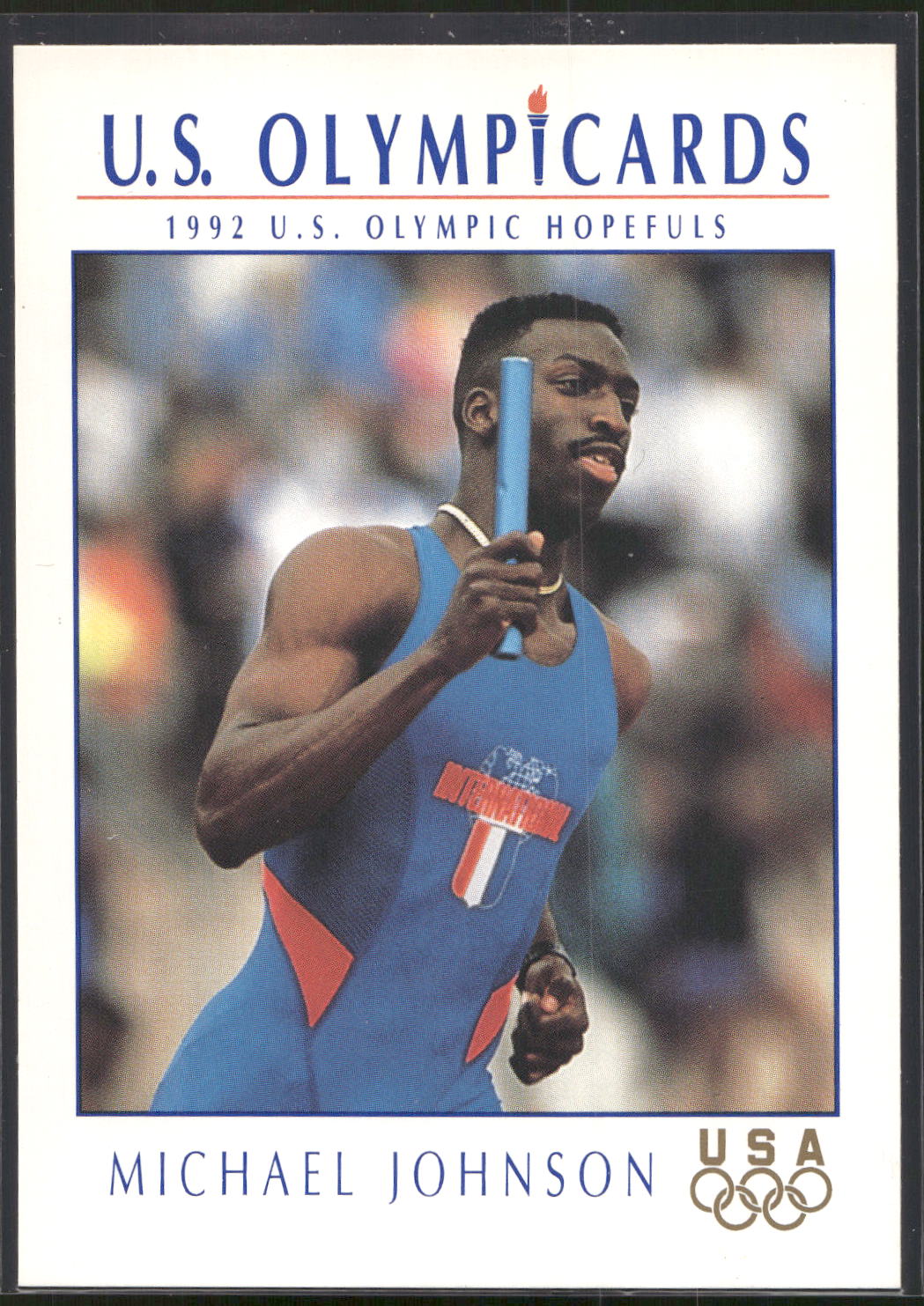 1992 Impel Olympicards: 1992 U.S. Olympic Hopefuls #87 Michael Johnson