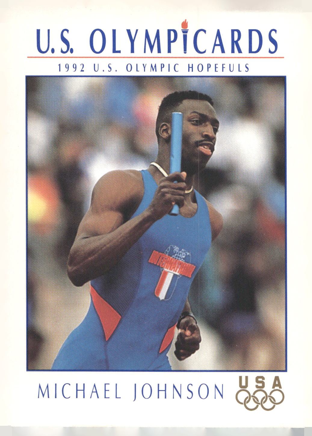 1992 Impel Olympicards: 1992 U.S. Olympic Hopefuls #87 Michael Johnson