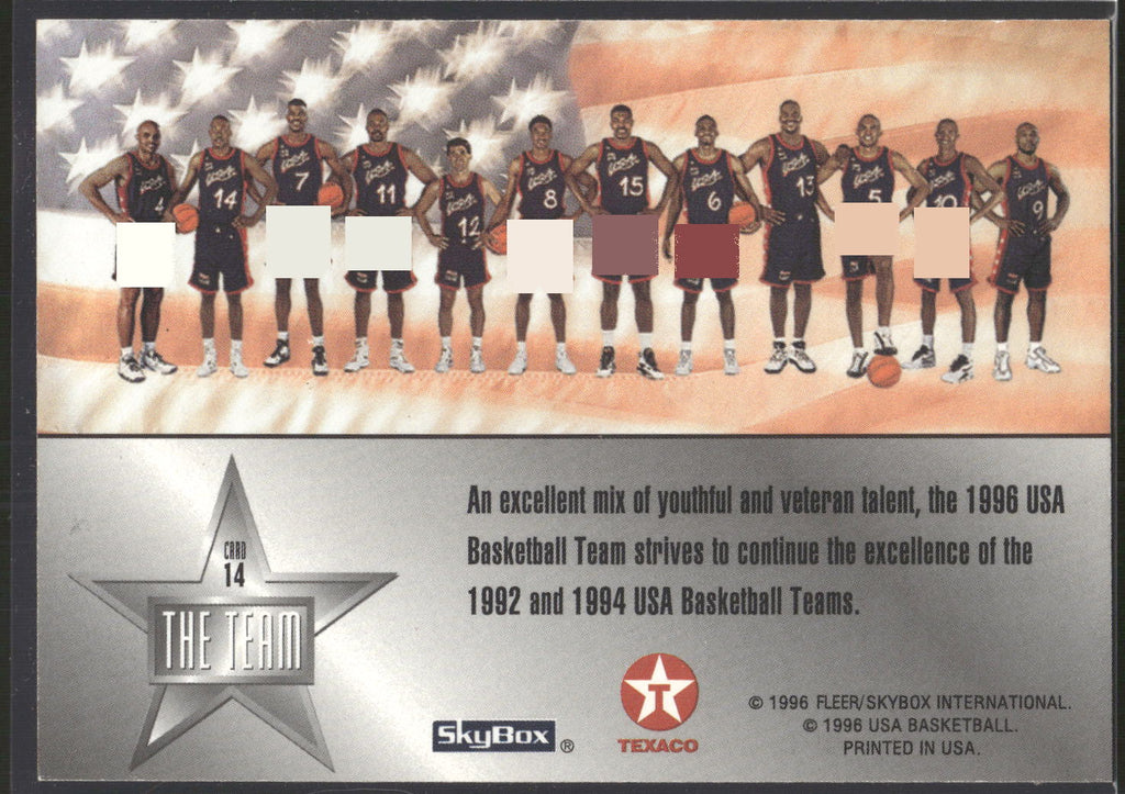 1996 SkyBox Texaco USA #14 Team Card