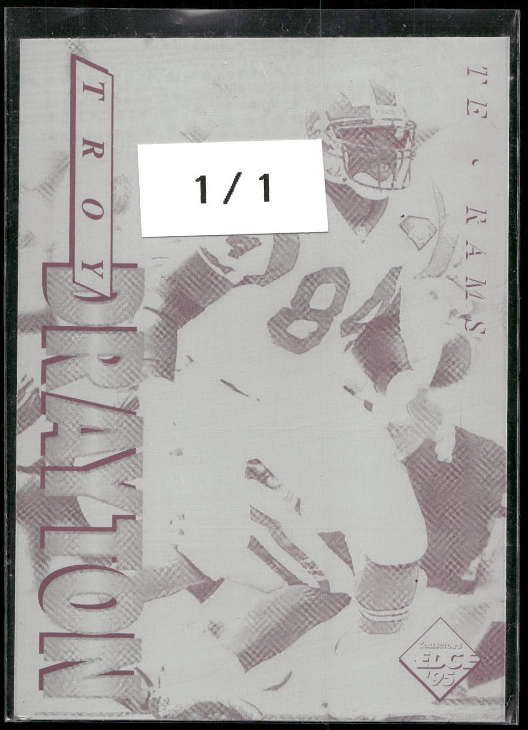 1995 Collector's Edge Blank Back Proof #108 Troy Drayton