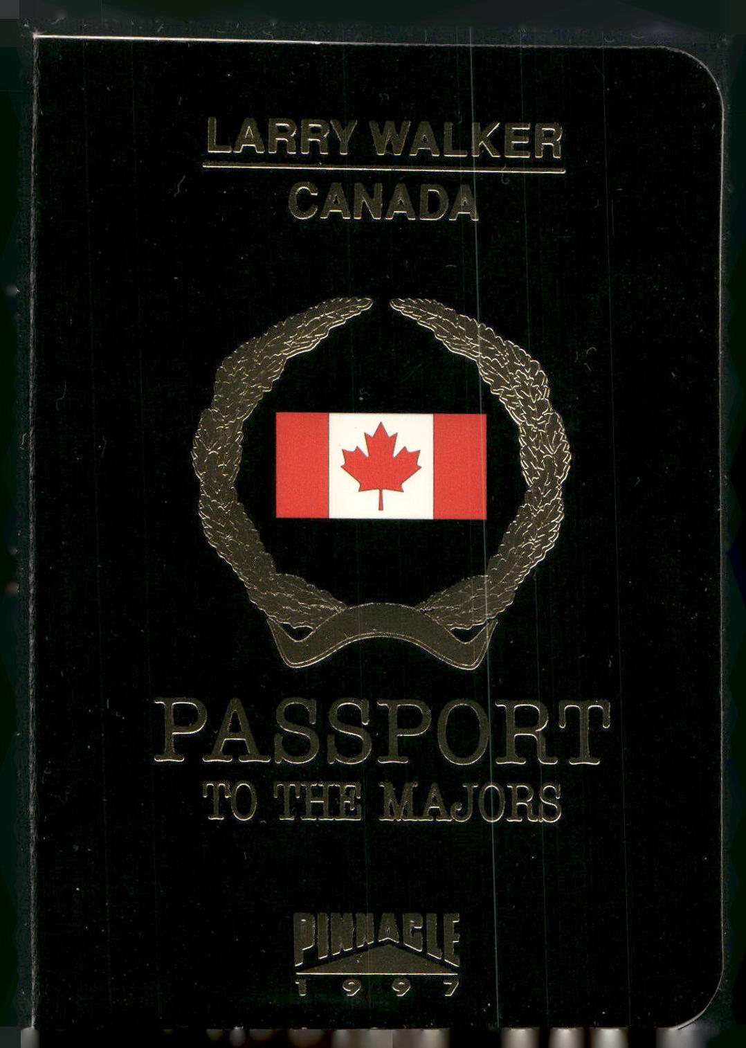 1997 Pinnacle #24 Larry Walker Passport to the Majors