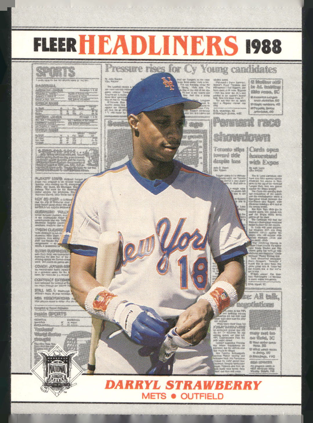 1988 Fleer #4 Darryl Strawberry Headliners