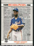 1988 Fleer #5 Dwight Gooden Headliners