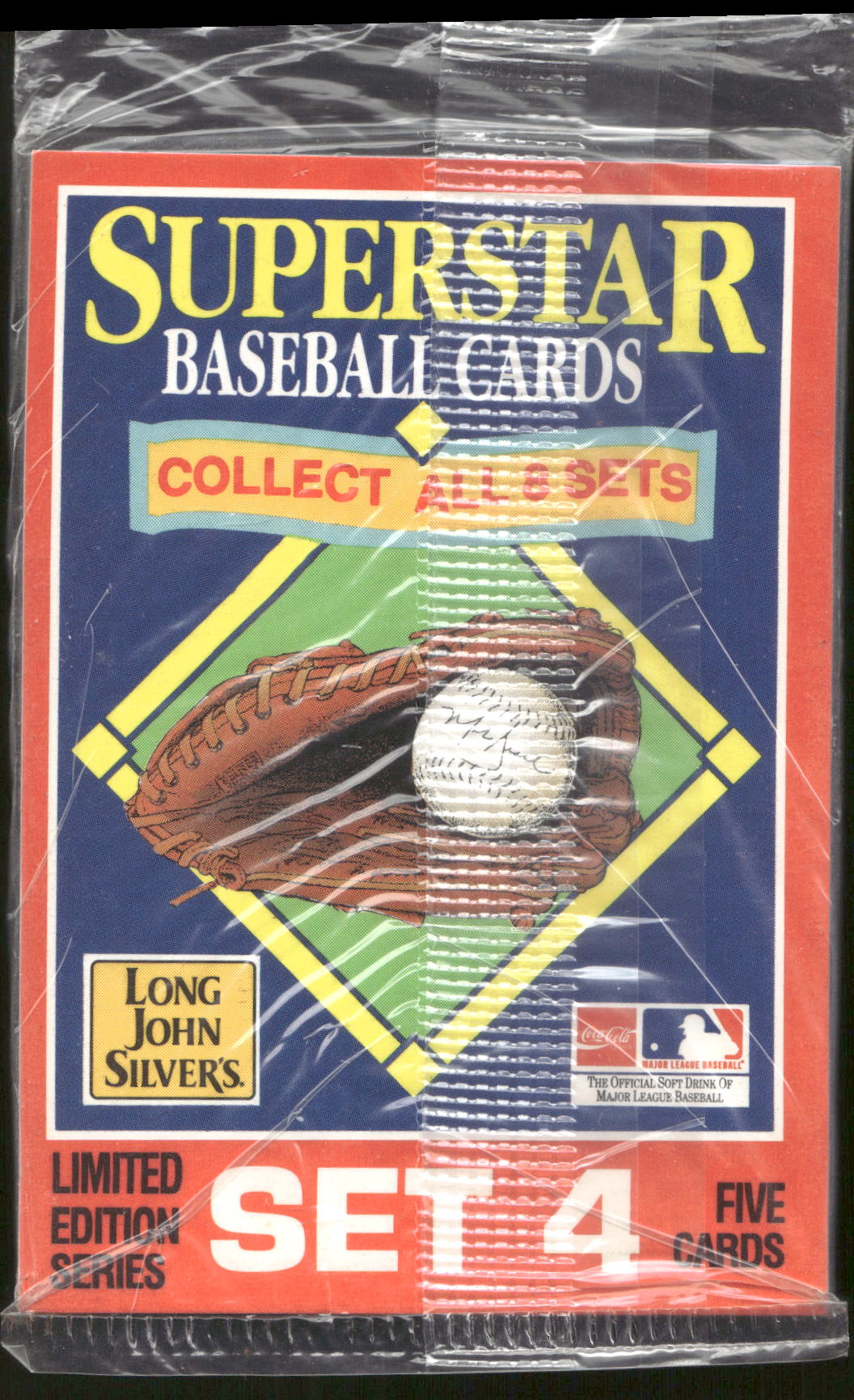 1990 Starline Long John Silver Sealed Set #4 card #16 Mark Grace on Front