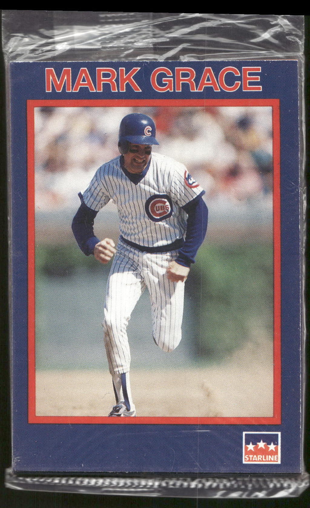 1990 Starline Long John Silver Sealed Set #4 card #16 Mark Grace on Front
