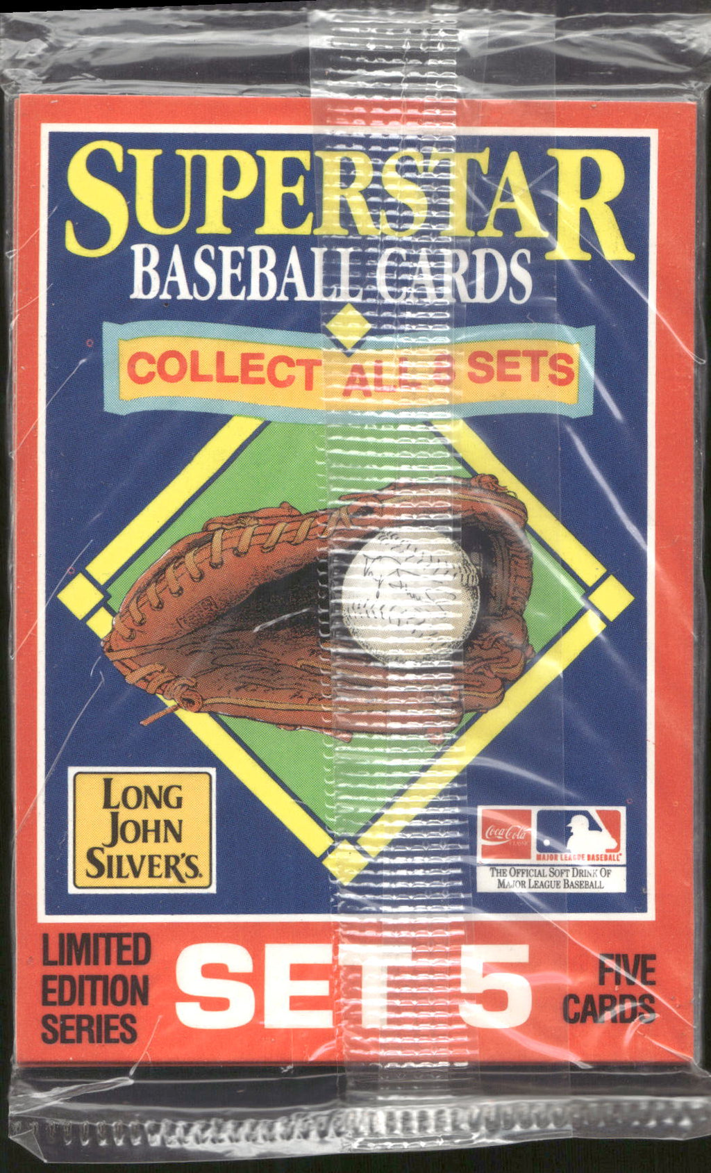 1990 Starline Long John Silver Sealed Set #5 card #21 Darryl Strawberry on Front