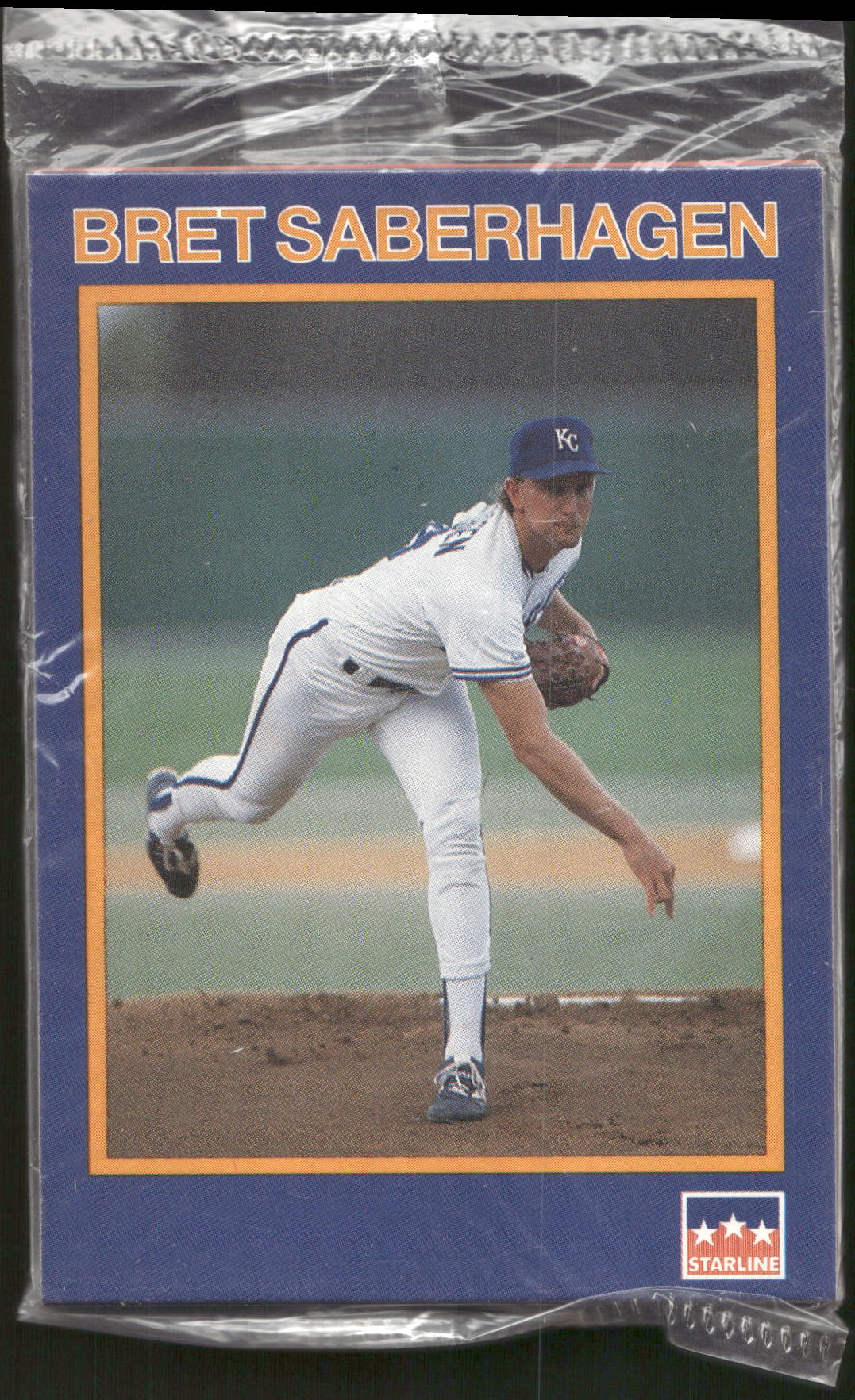 1990 Starline Long John Silver Sealed Set #8 card #36 Bret Saberhagen on Front