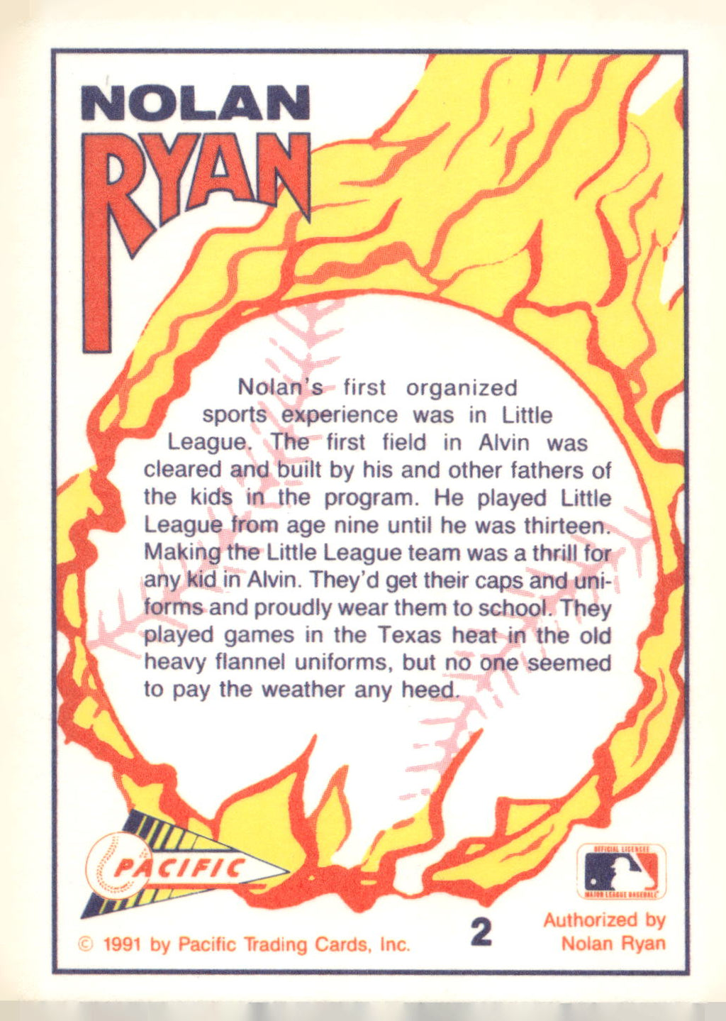 1991 Pacific Nolan Ryan Texas Express I #2 Nolan Ryan