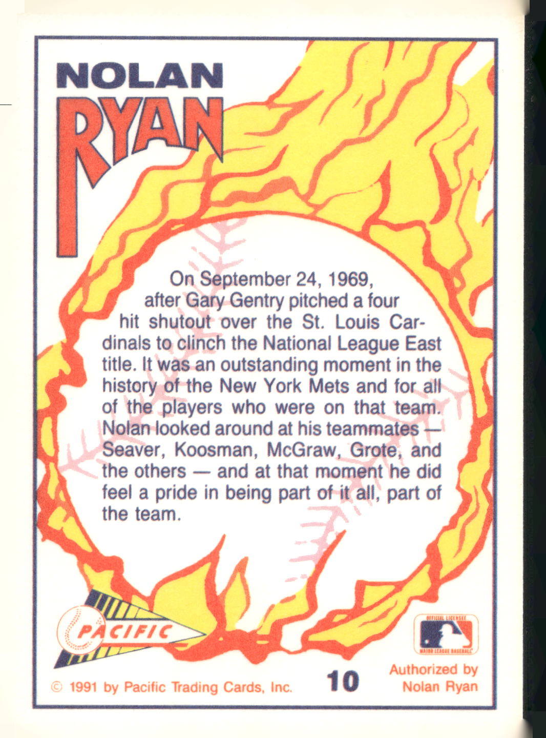 1991 Pacific Nolan Ryan Texas Express I #10 Nolan Ryan