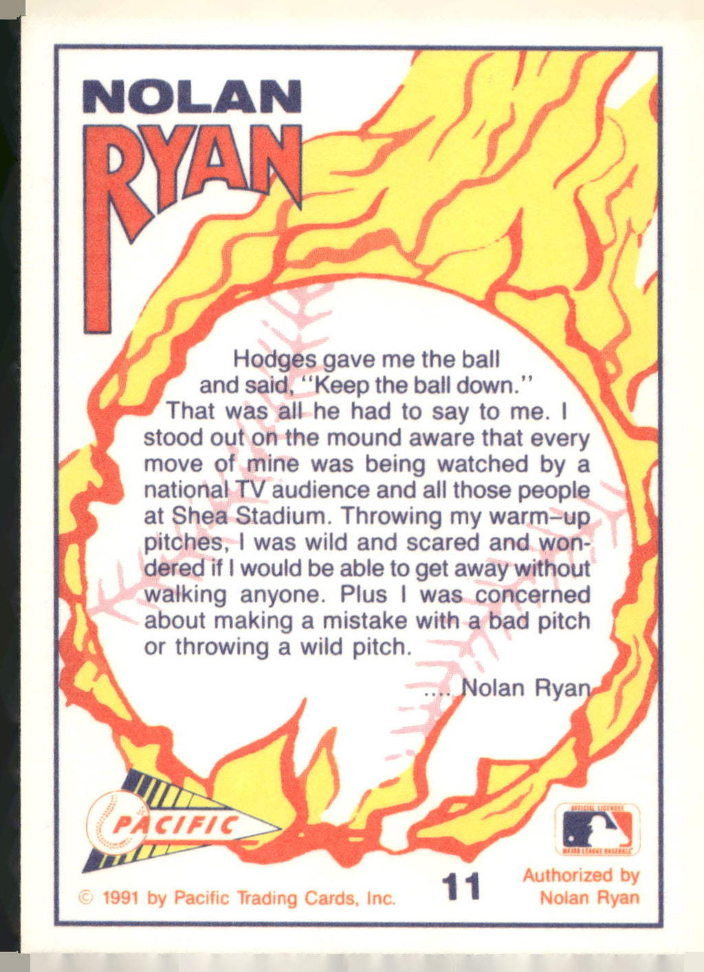 1991 Pacific Nolan Ryan Texas Express I #11 Gil Hodges / Nolan Ryan
