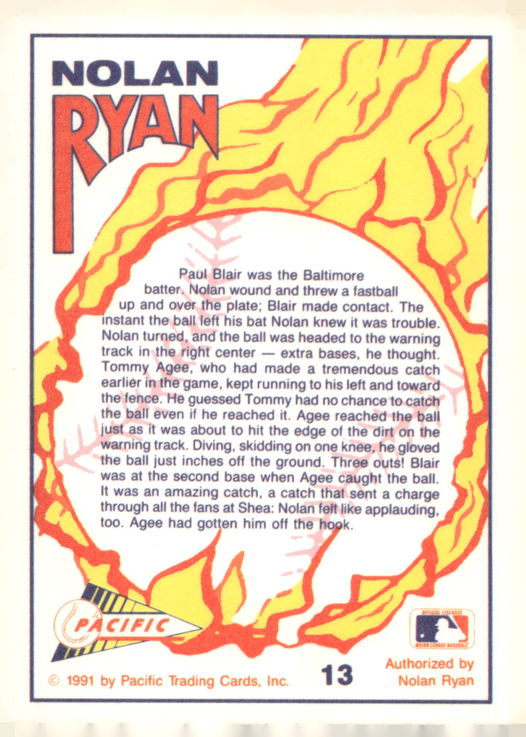 1991 Pacific Nolan Ryan Texas Express I #13 Nolan Ryan