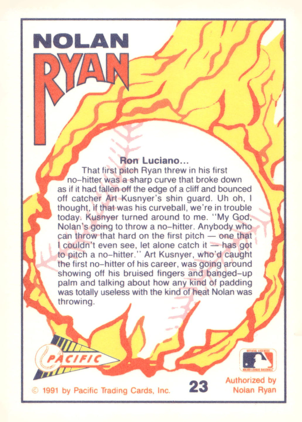 1991 Pacific Nolan Ryan Texas Express I #23 Nolan Ryan