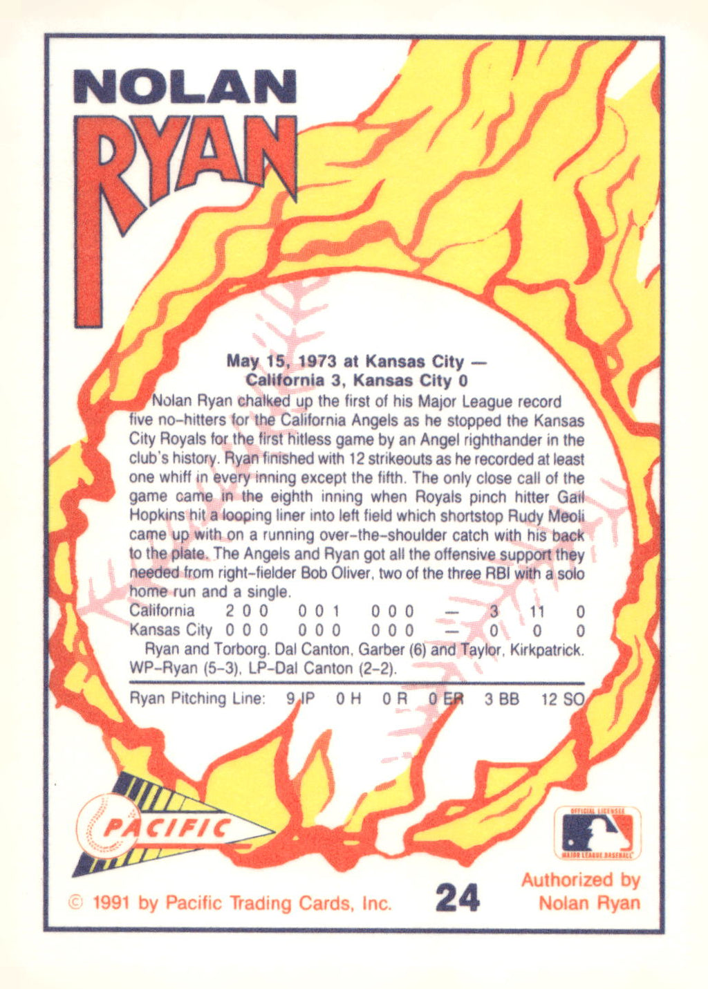 1991 Pacific Nolan Ryan Texas Express I #24 Nolan Ryan