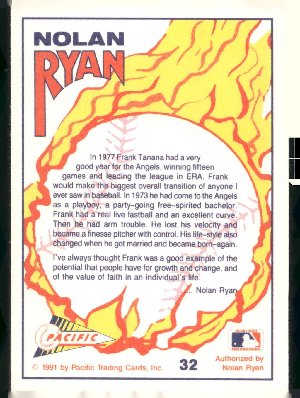 1991 Pacific Nolan Ryan Texas Express I #32 Nolan Ryan / Frank Tanana