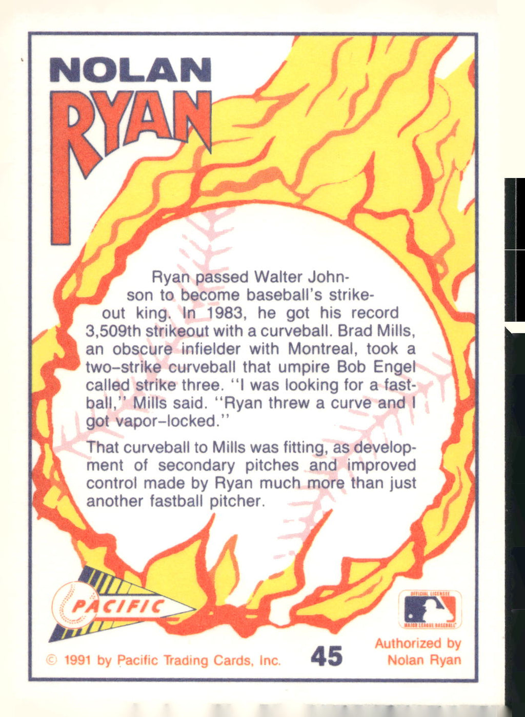 1991 Pacific Nolan Ryan Texas Express I #45 Nolan Ryan
