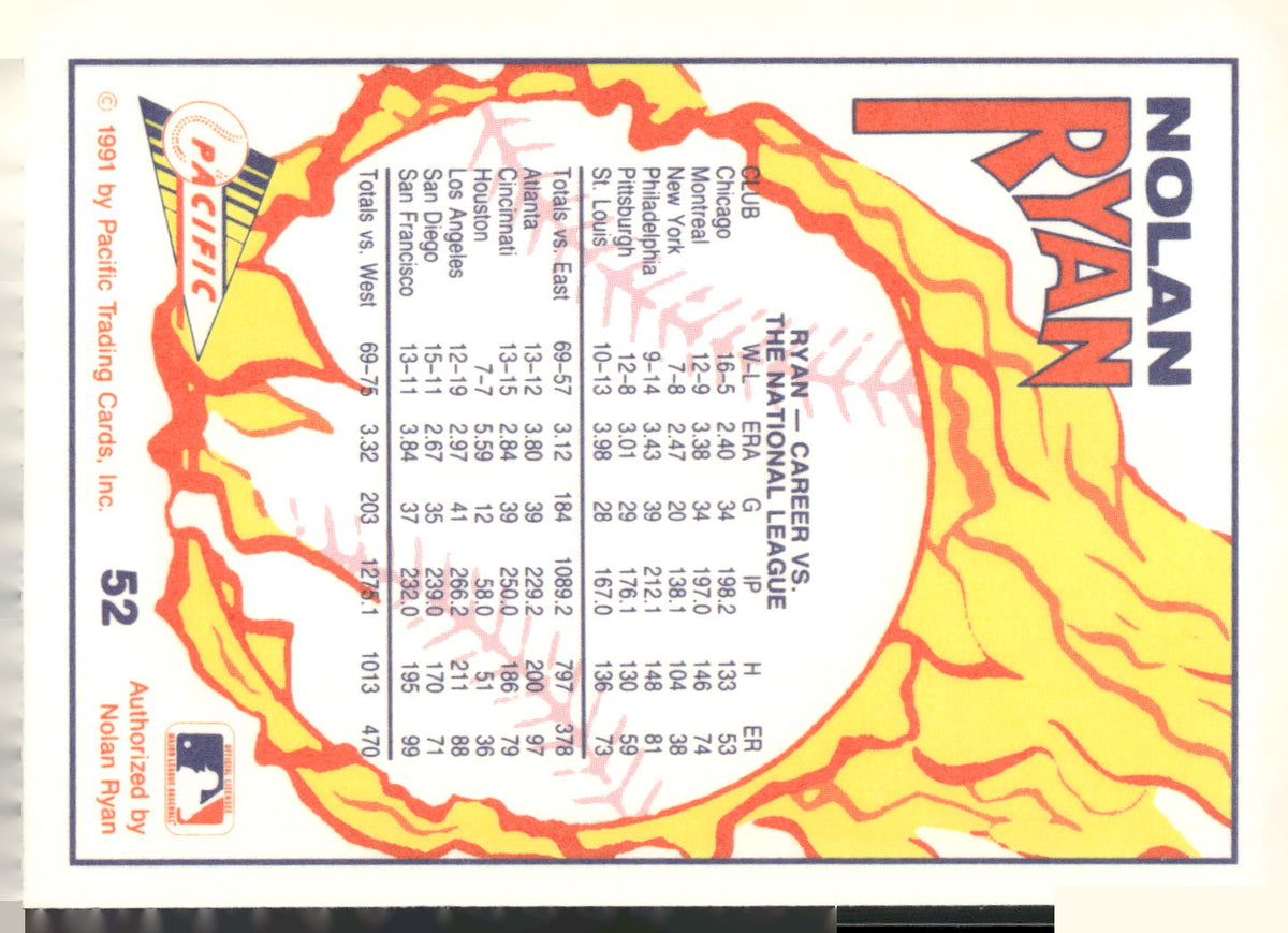 1991 Pacific Nolan Ryan Texas Express I #52 Nolan Ryan