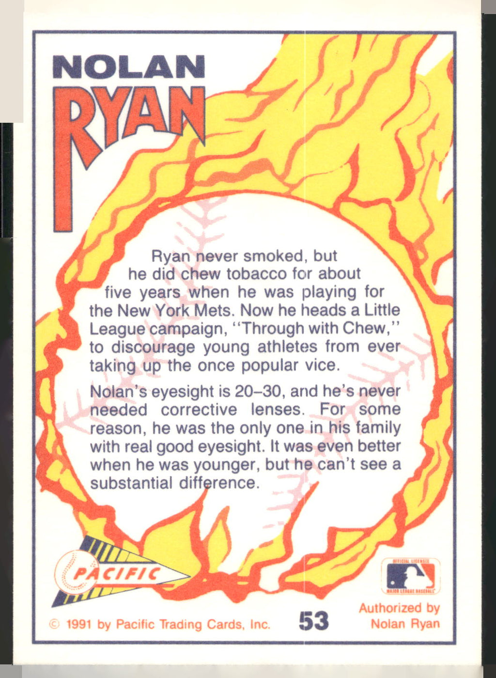 1991 Pacific Nolan Ryan Texas Express I #53 Nolan Ryan