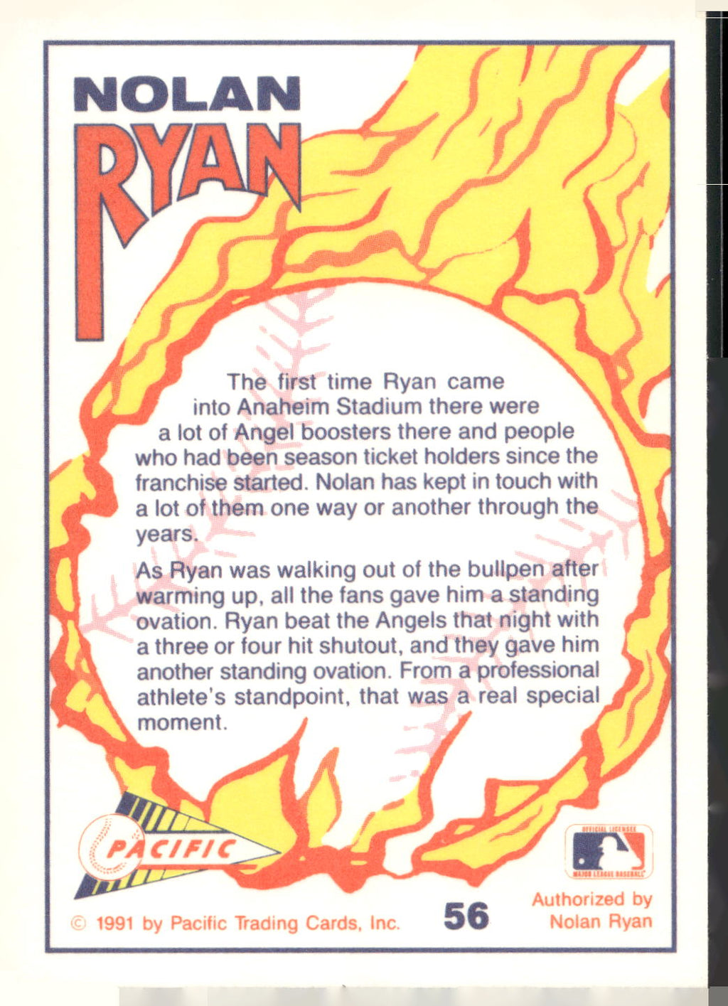 1991 Pacific Nolan Ryan Texas Express I #56 Nolan Ryan