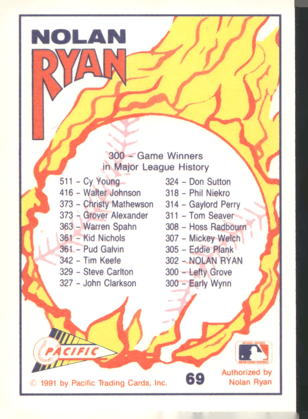 1991 Pacific Nolan Ryan Texas Express I #69 Nolan Ryan