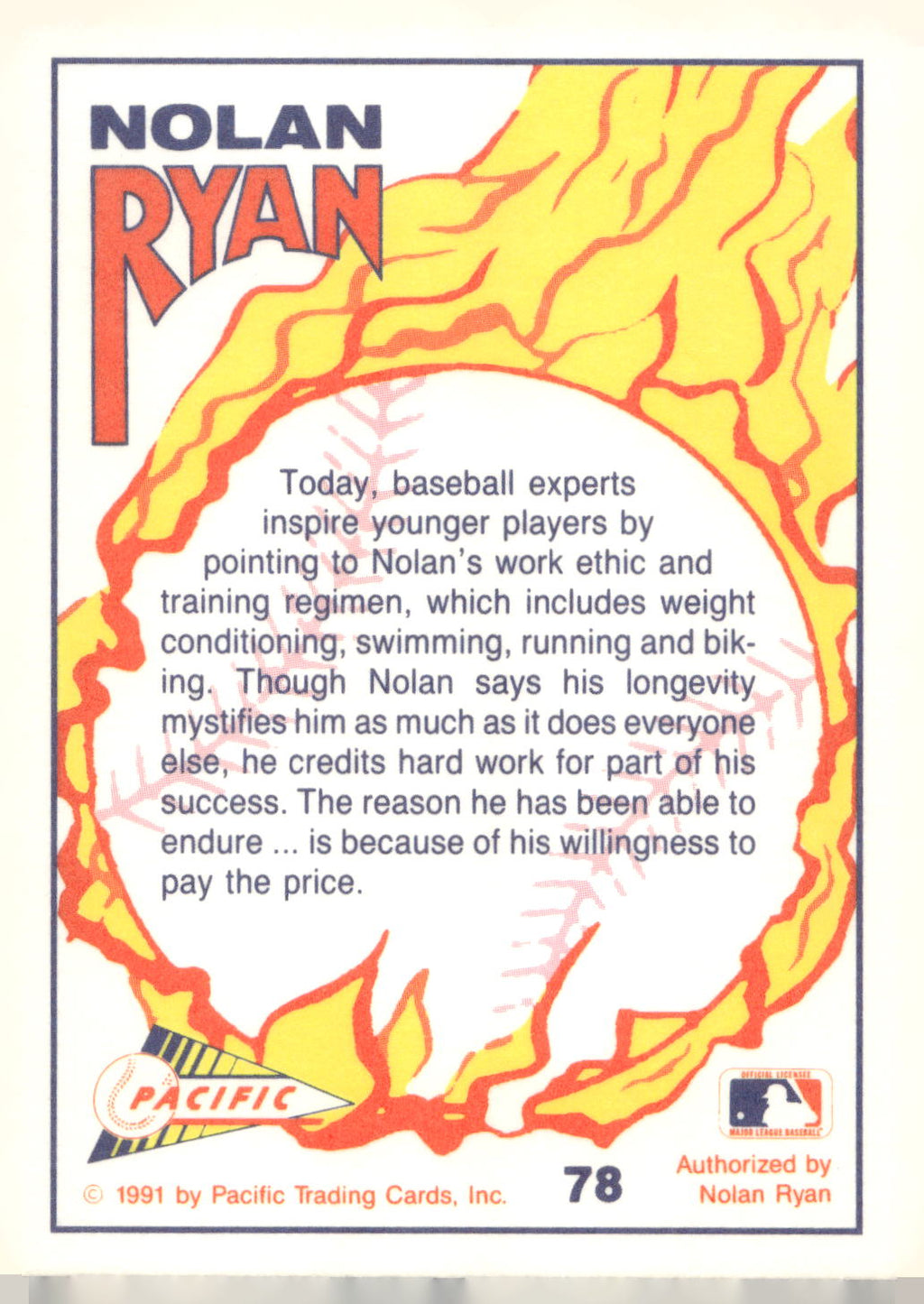 1991 Pacific Nolan Ryan Texas Express I #78 Nolan Ryan
