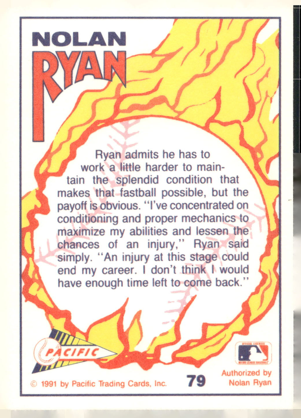 1991 Pacific Nolan Ryan Texas Express I #79 Nolan Ryan