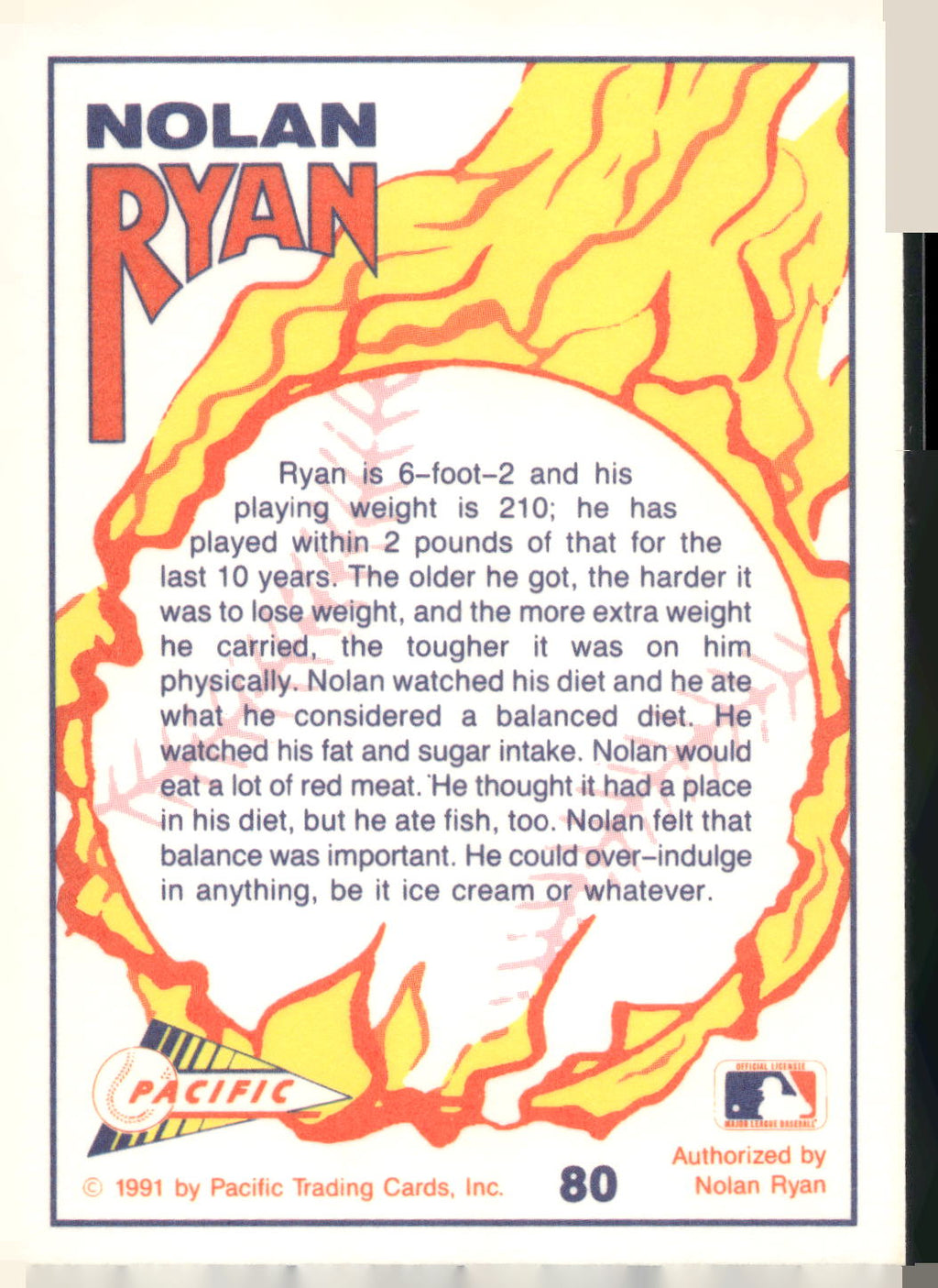 1991 Pacific Nolan Ryan Texas Express I #80 Nolan Ryan