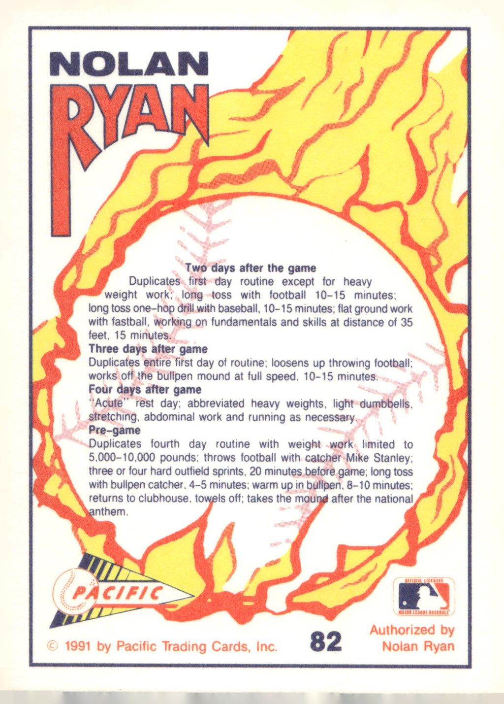 1991 Pacific Nolan Ryan Texas Express I #82 Nolan Ryan