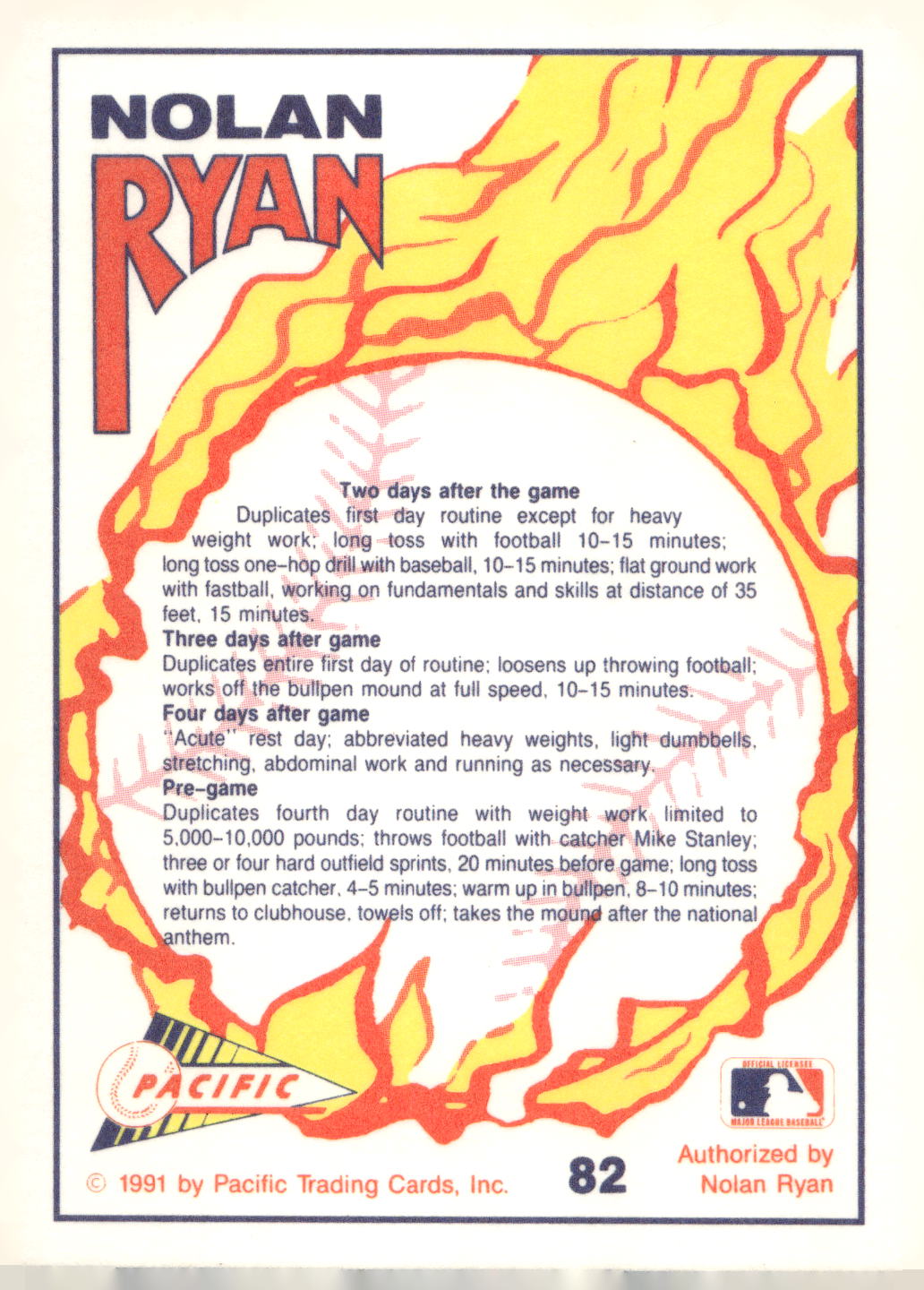 1991 Pacific Nolan Ryan Texas Express I #82 Nolan Ryan