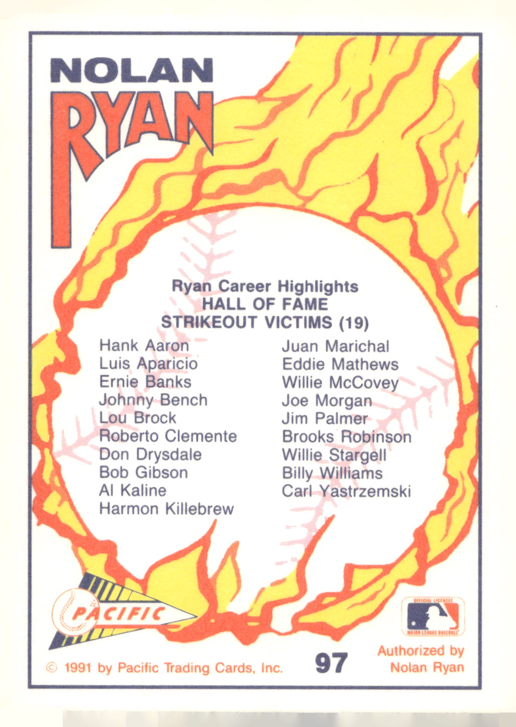 1991 Pacific Nolan Ryan Texas Express I #97 Nolan Ryan