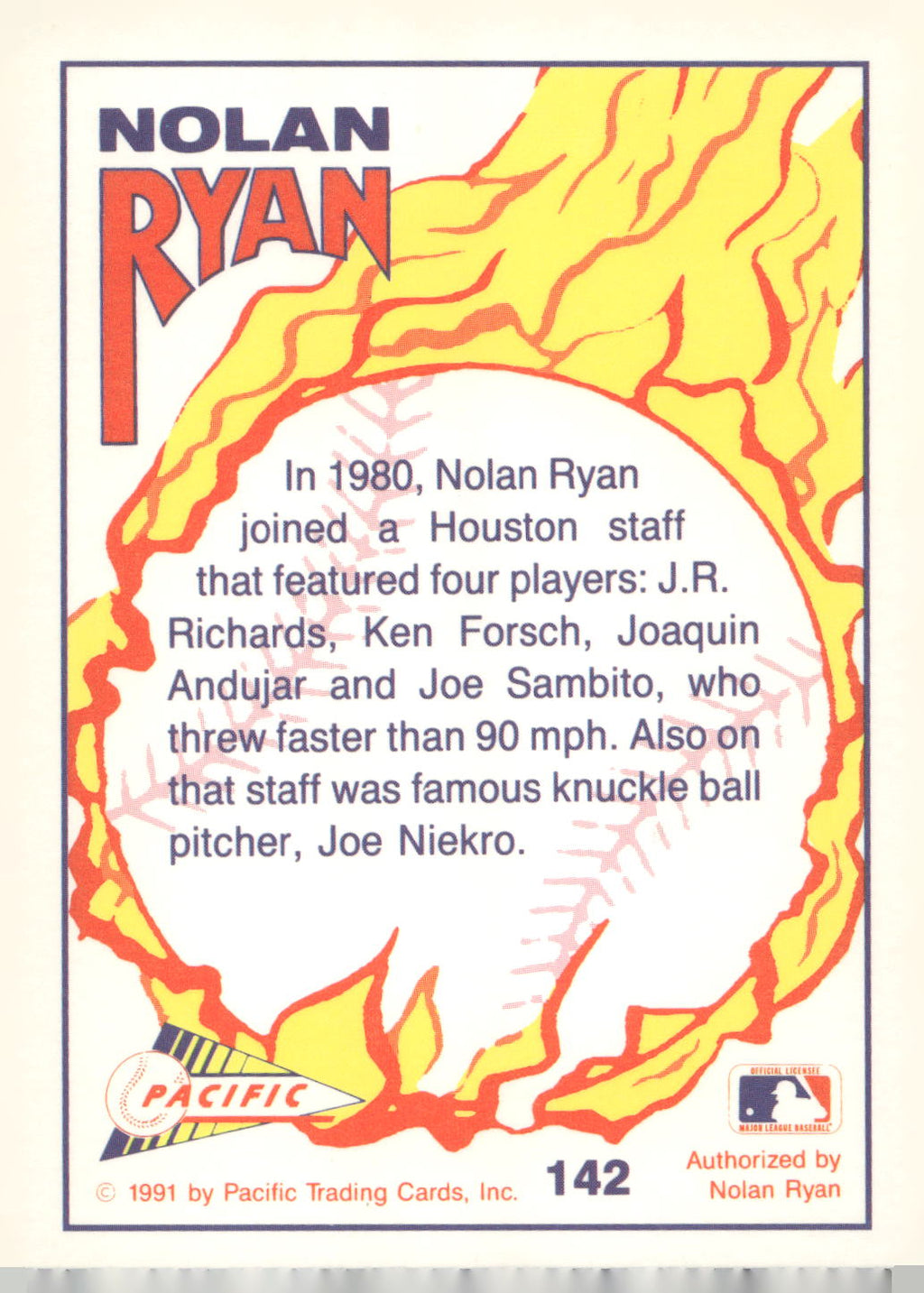 1992 Pacific Nolan Ryan Texas Express II #142 Nolan Ryan