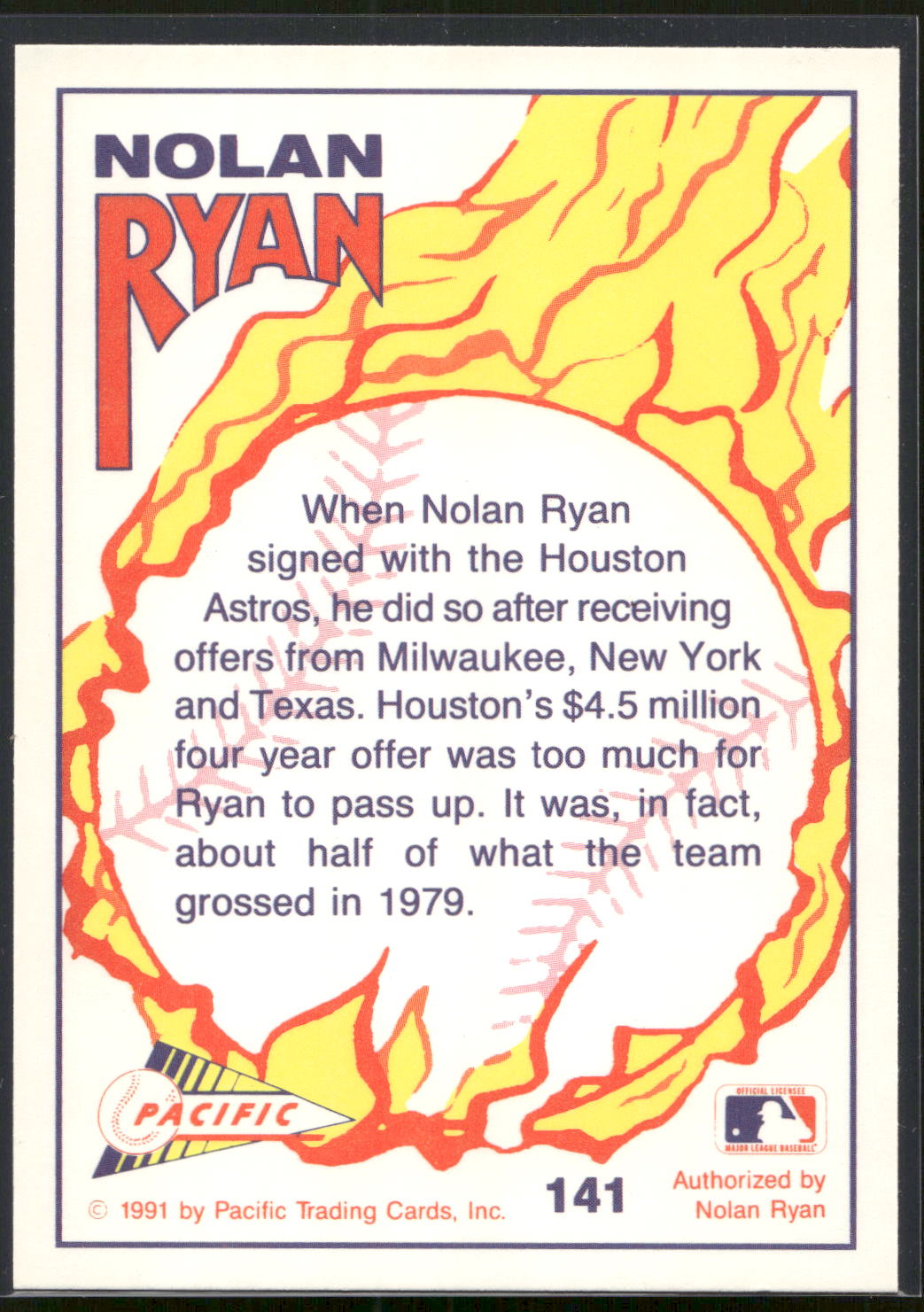1992 Pacific Nolan Ryan Texas Express II #141 Nolan Ryan