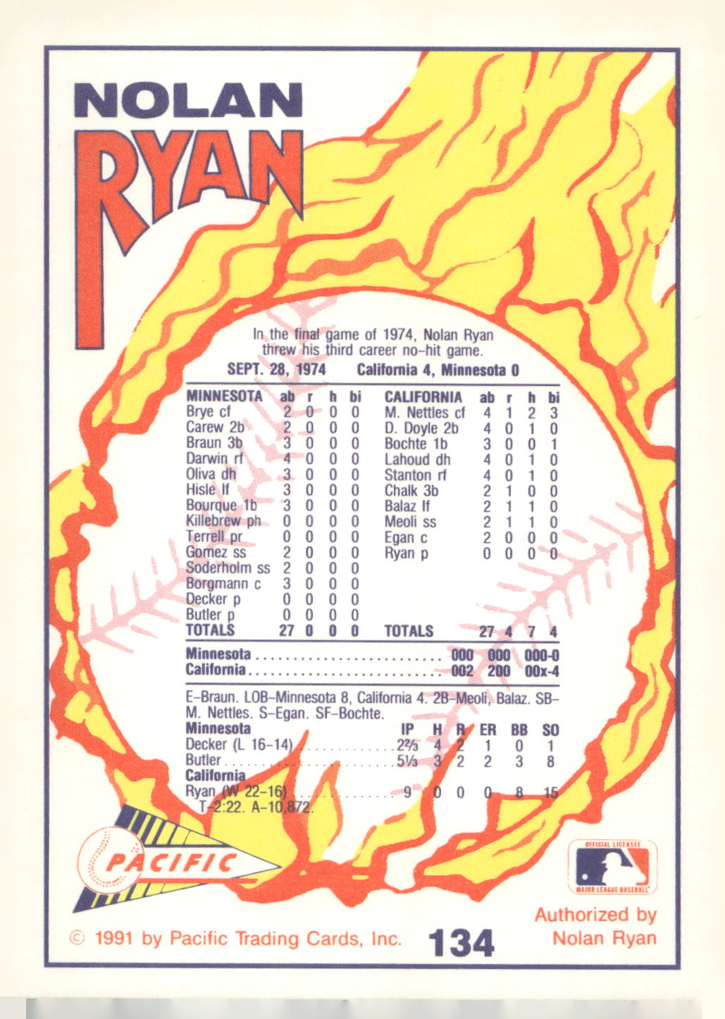 1992 Pacific Nolan Ryan Texas Express II #134 Nolan Ryan