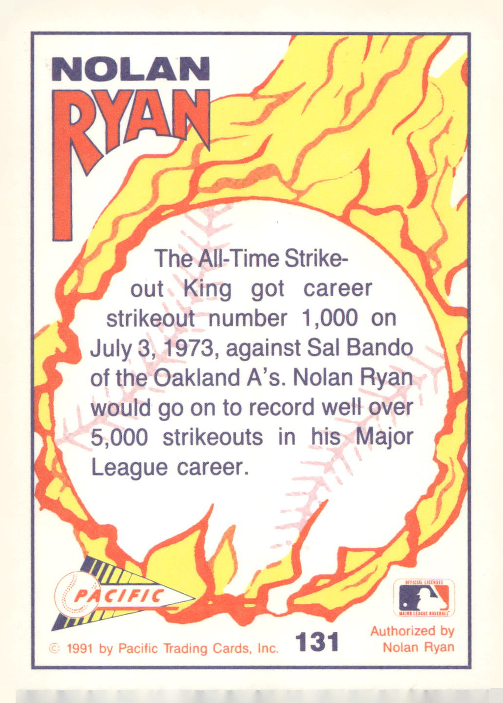 1992 Pacific Nolan Ryan Texas Express II #131 Nolan Ryan