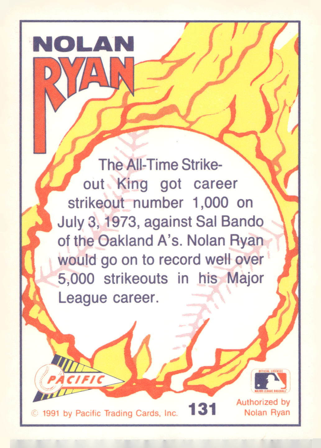 1992 Pacific Nolan Ryan Texas Express II #131 Nolan Ryan