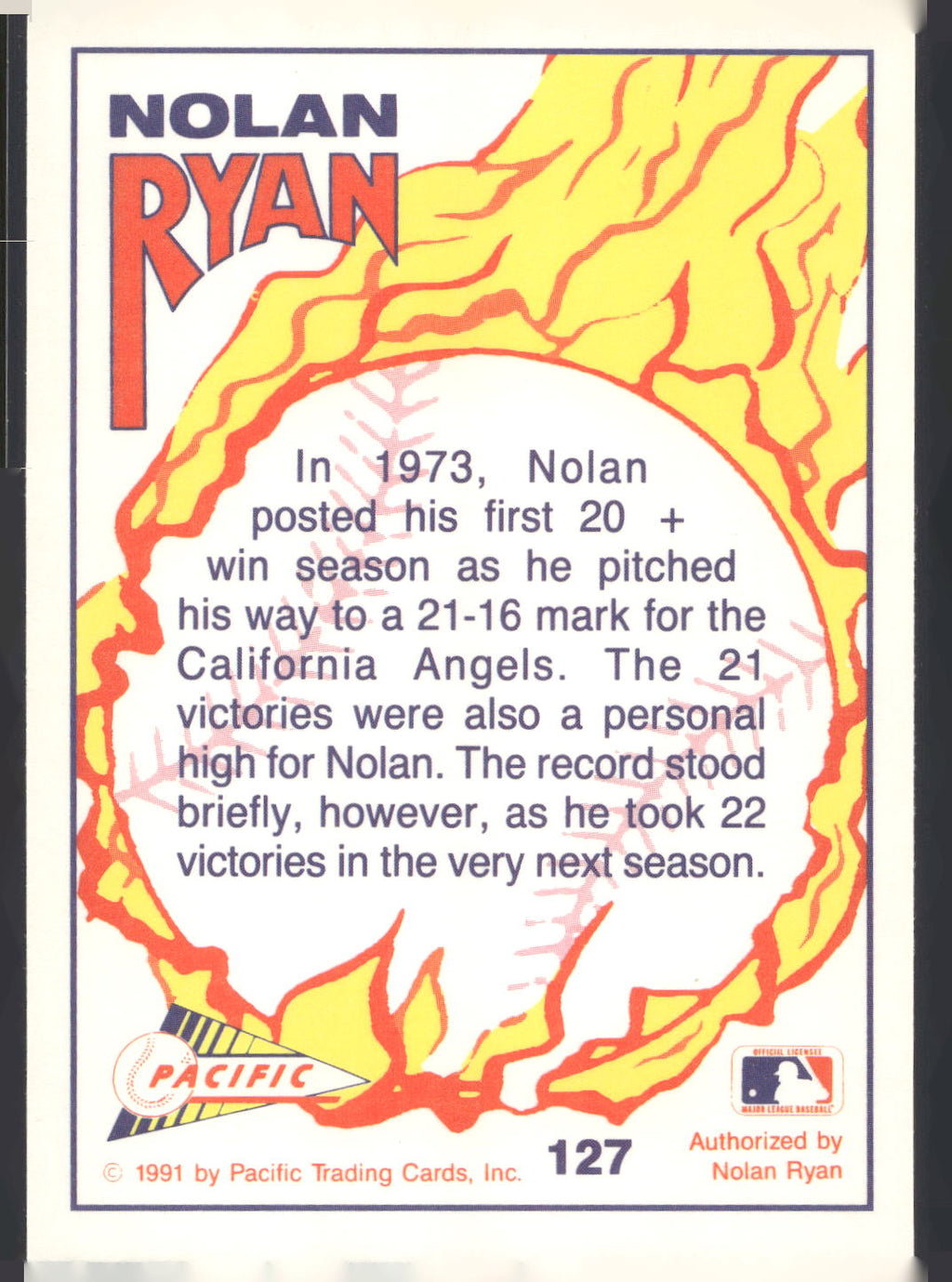 1992 Pacific Nolan Ryan Texas Express II #127 Nolan Ryan