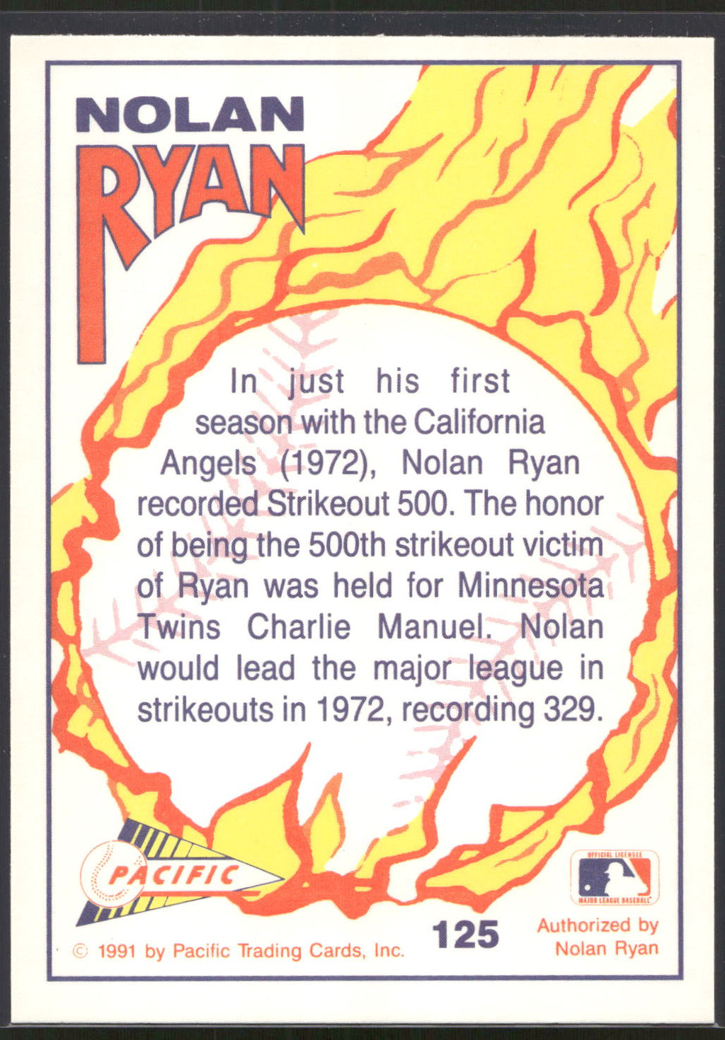 1992 Pacific Nolan Ryan Texas Express II #125 Nolan Ryan